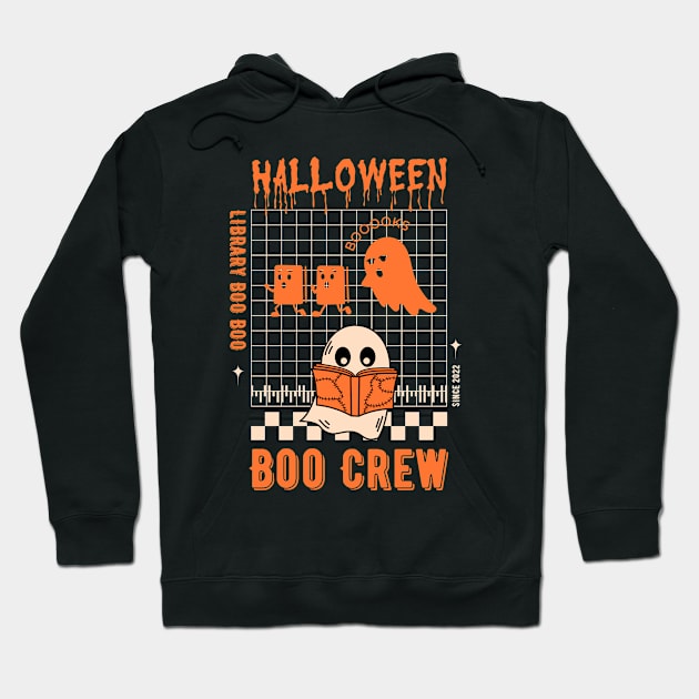 Library Boo Crew Halloween Hoodie by Myartstor 